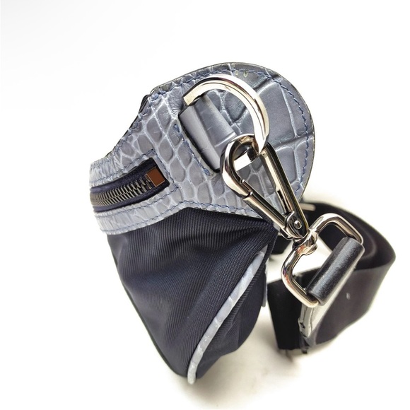 Jimmy Choo tri color bum bag EUC nylon and leather unisex L-XL - Picture 3 of 13